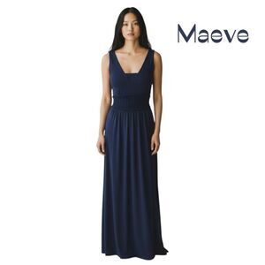 blue pattern maxi dress Palm Beach Sleeveless Tiered Maxi Dress